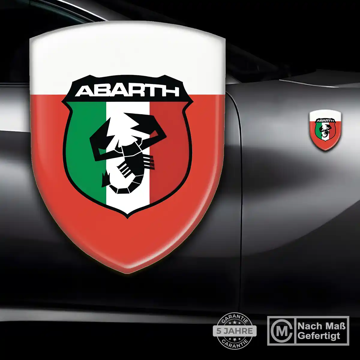 Abarth Wappen Emblem Aufkleber Interieurdesign