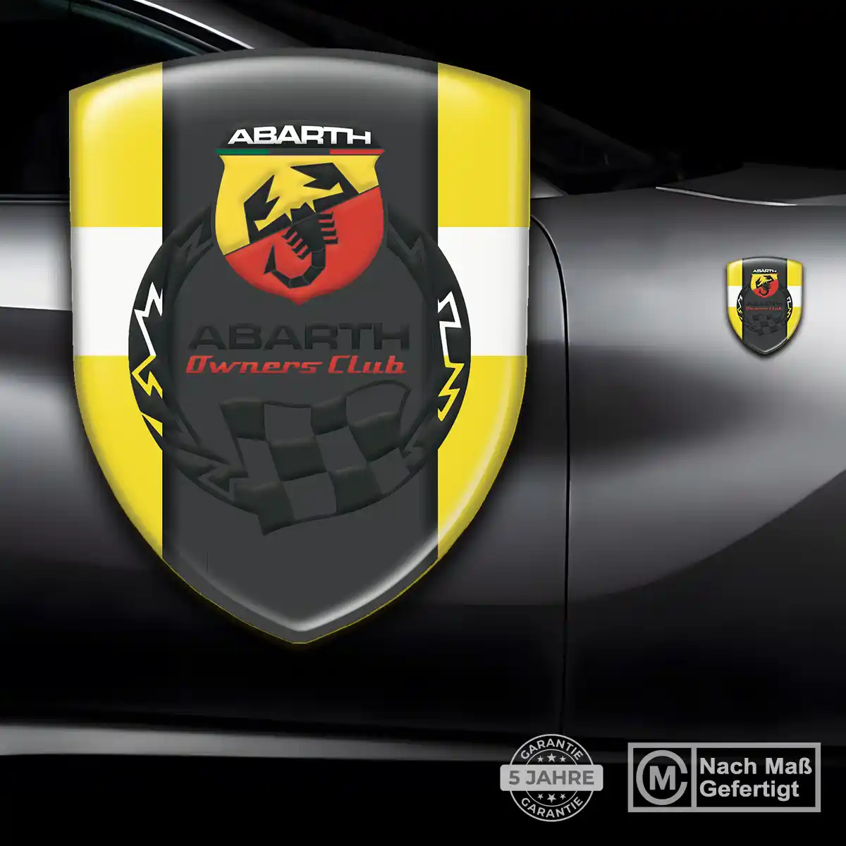 Abarth Wappen Emblem Aufkleber Luxus-Edition
