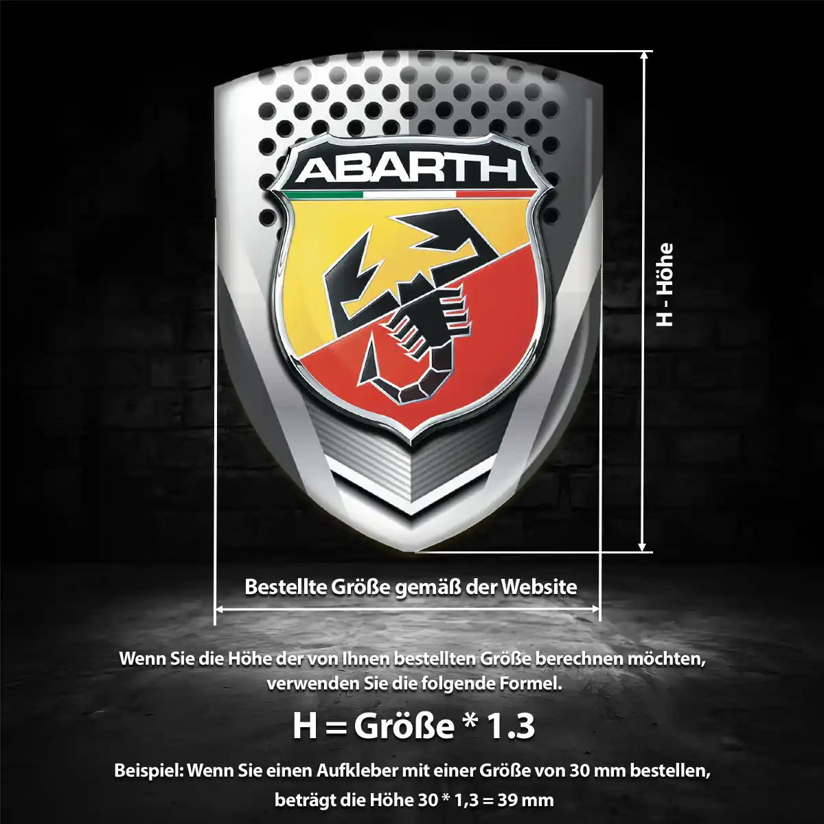 Abarth Wappen Emblem Aufkleber Markenedition