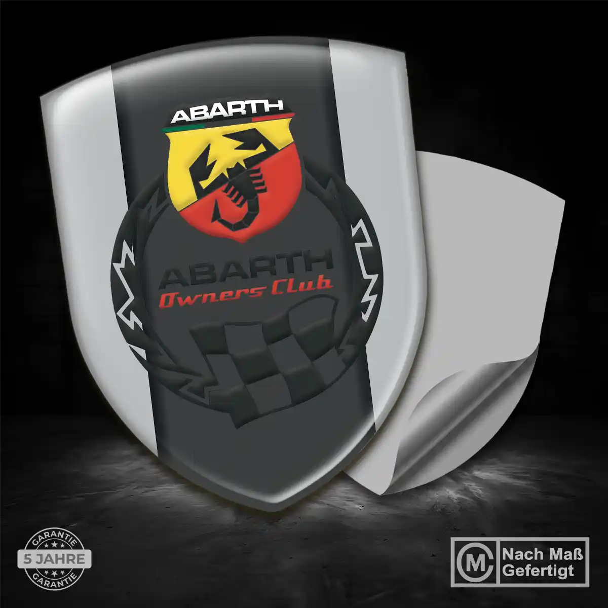 Abarth Wappen Emblem Aufkleber Modernes Design