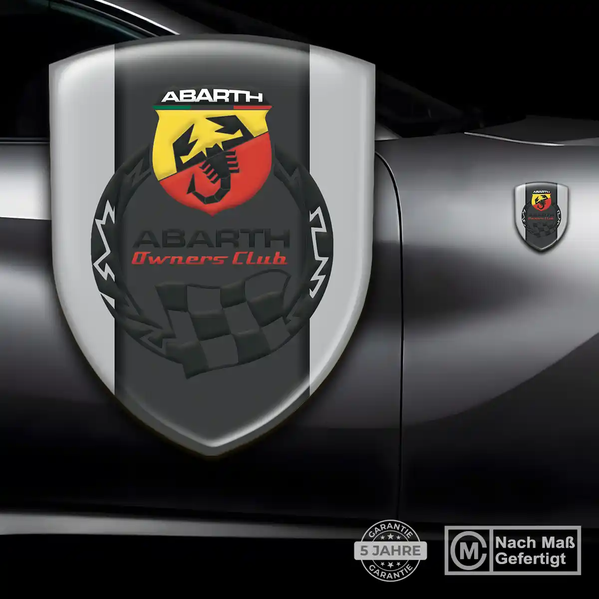 Abarth Wappen Emblem Aufkleber Modernes Design