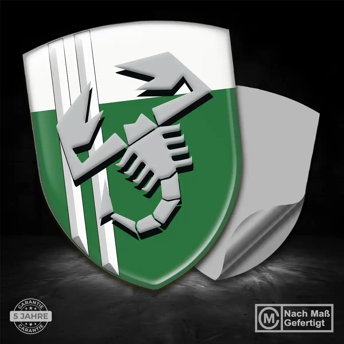 Abarth Wappen Emblem Aufkleber Premium-Edition