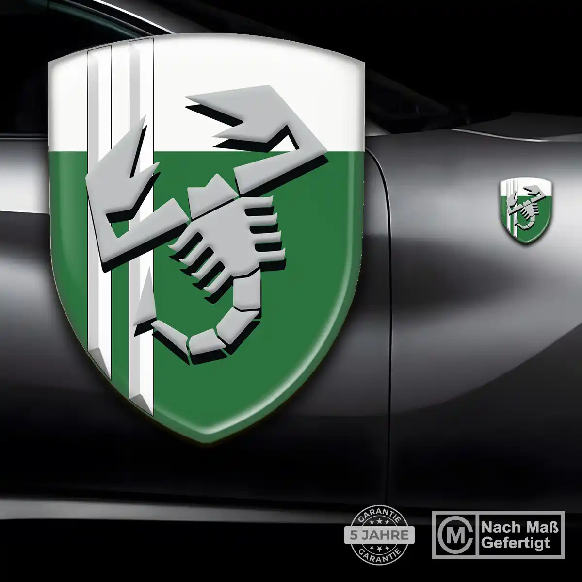 Abarth Wappen Emblem Aufkleber Premium-Edition