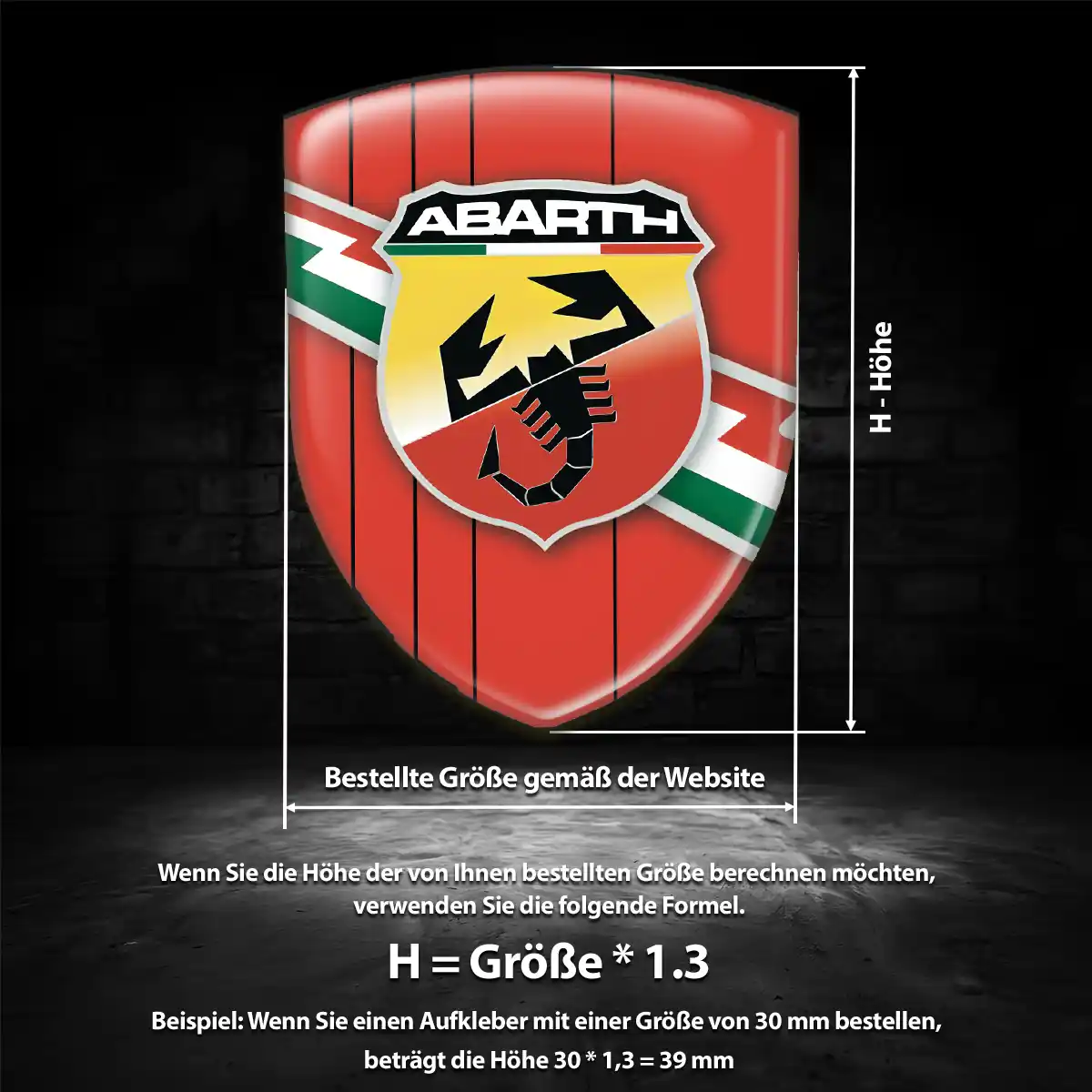 Abarth Wappen Emblem Aufkleber Premiumqualität