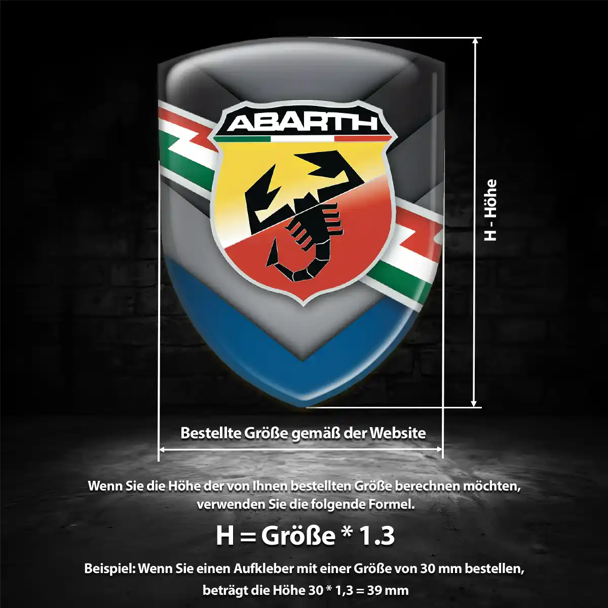 Abarth Wappen Emblem Aufkleber Stilvolles Design
