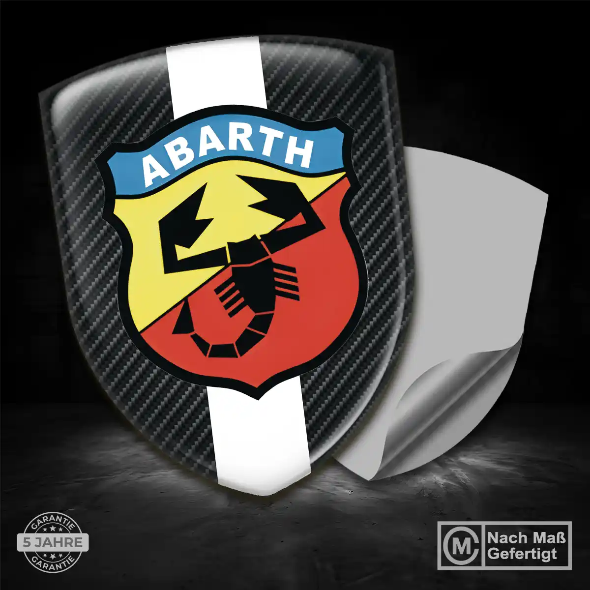 Abarth Wappen Emblem Aufkleber Tuningfahrzeug