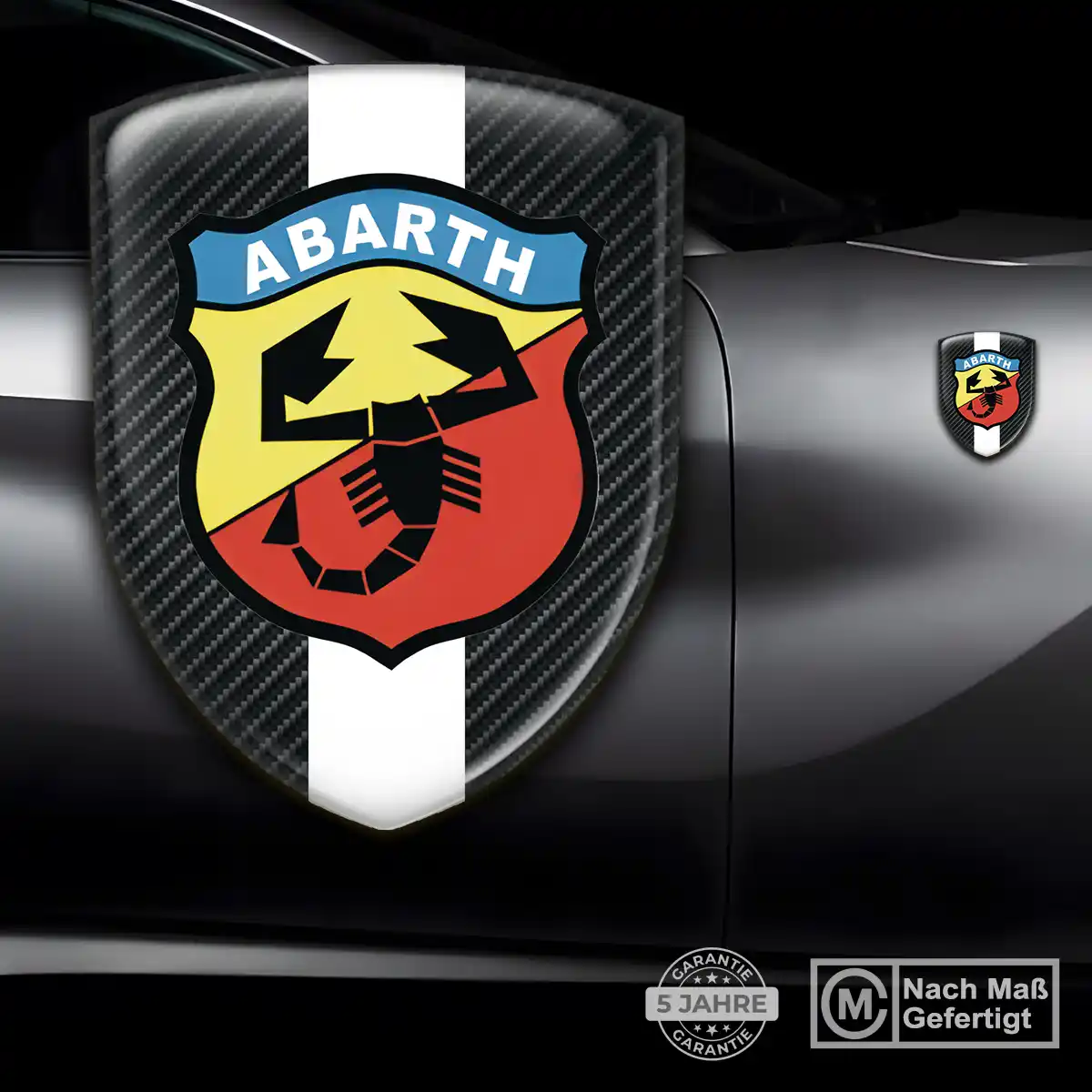 Abarth Wappen Emblem Aufkleber Tuningfahrzeug