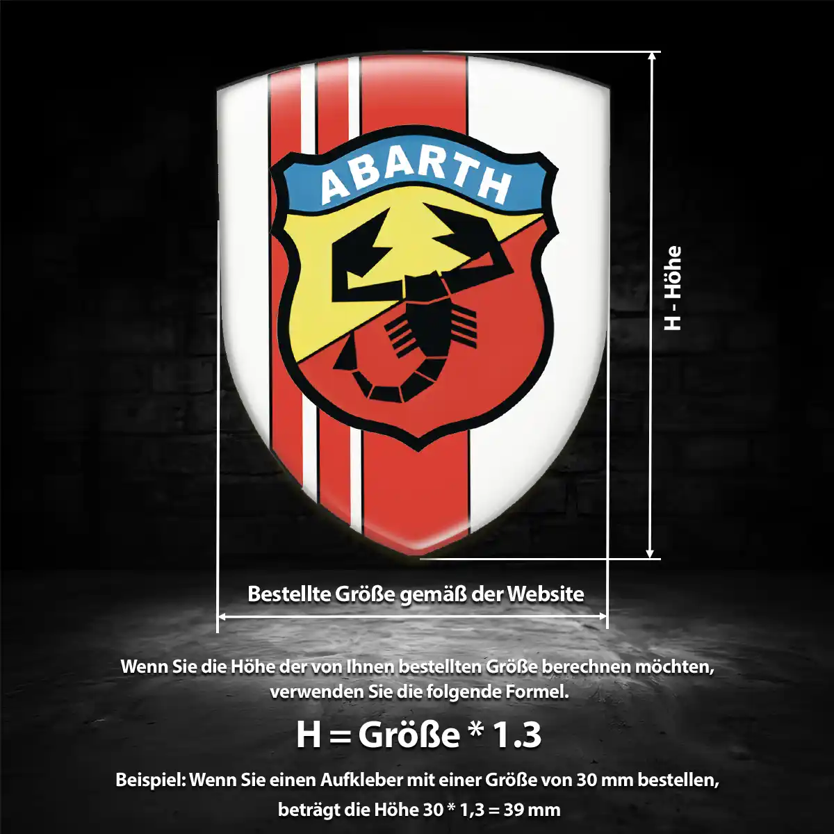 Abarth Wappen Emblem Ausdrucksstarkes Design