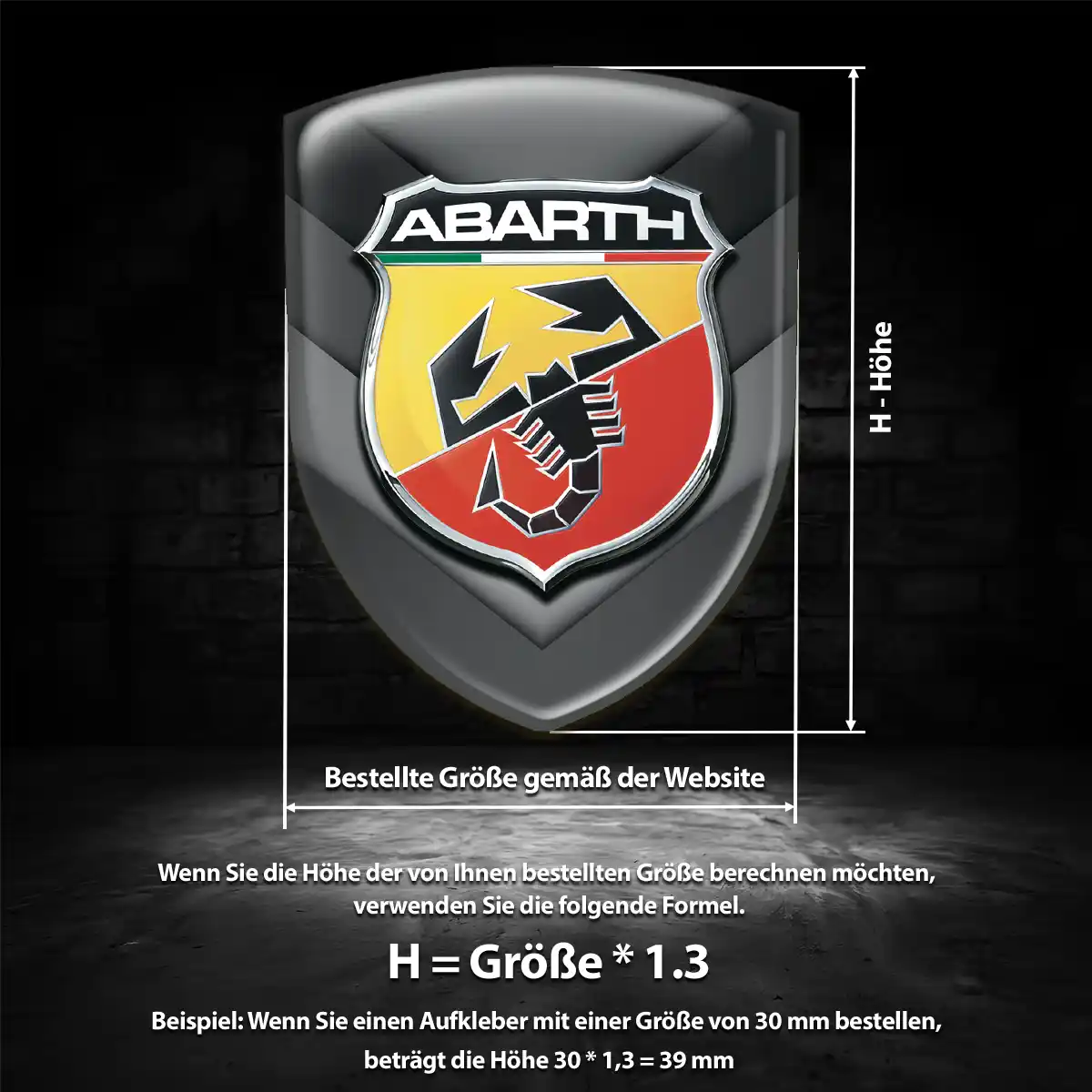 Abarth Wappen Emblem Auto Überzeugende Qualität