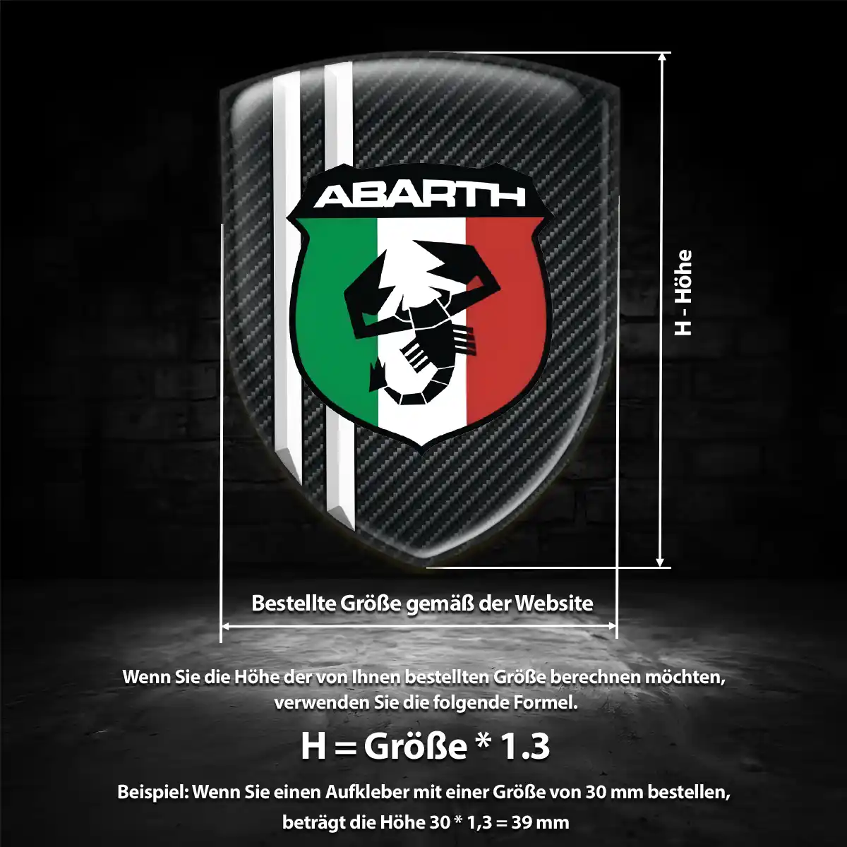 Abarth Wappen Emblem Auto Erstklassige Qualität