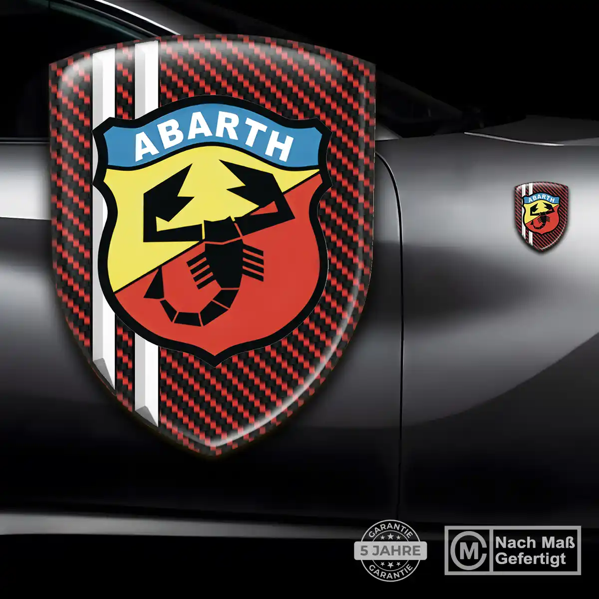 Abarth Wappen Emblem Auto Hochwertiges Harz
