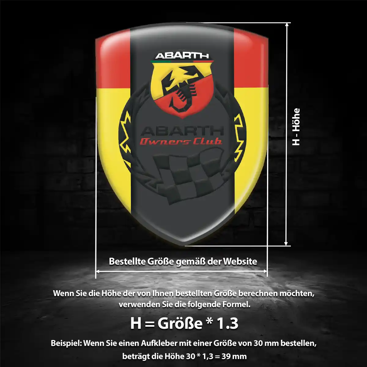 Abarth Wappen Emblem Auto Hohe Qualität