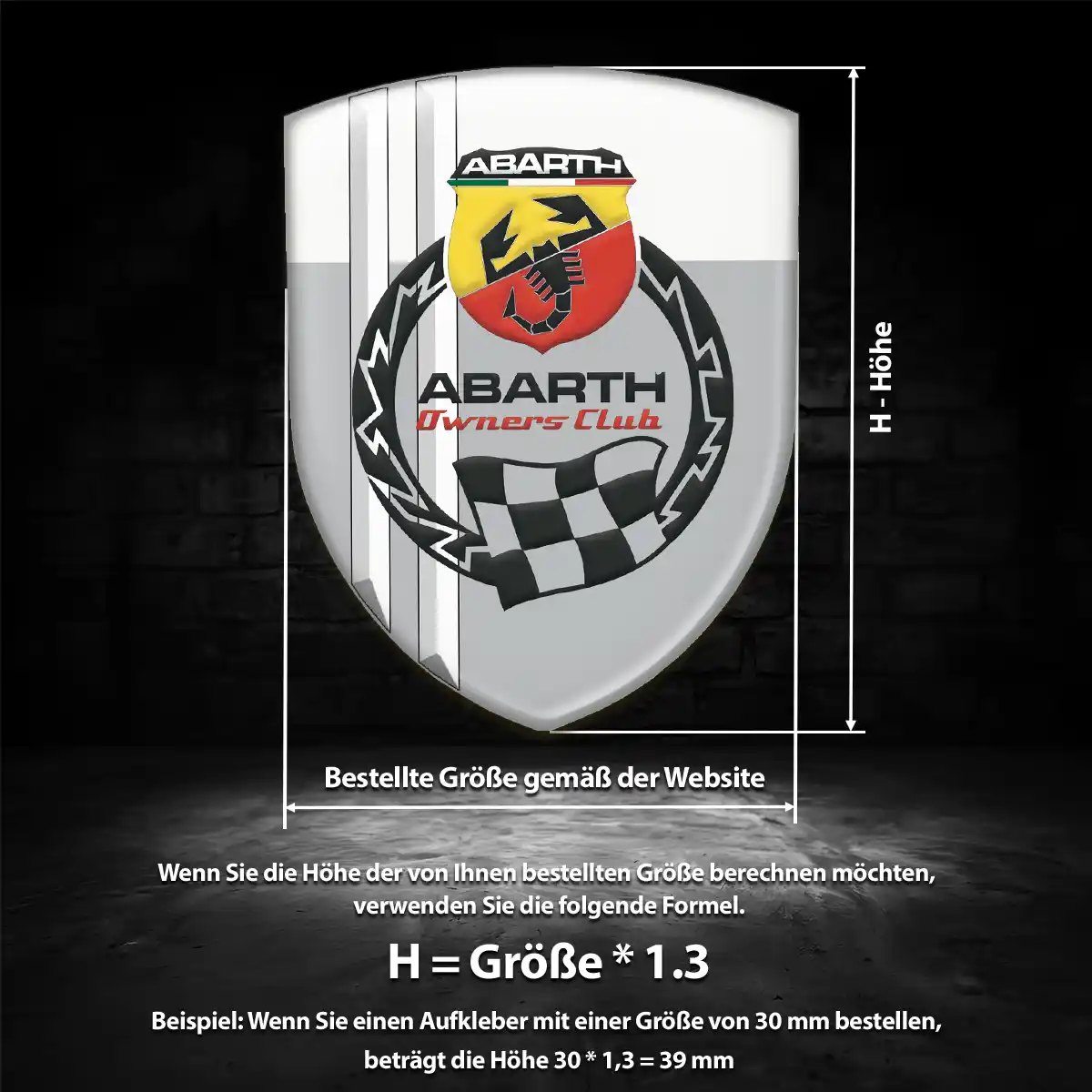 Abarth Wappen Emblem Auto Interieurdesign