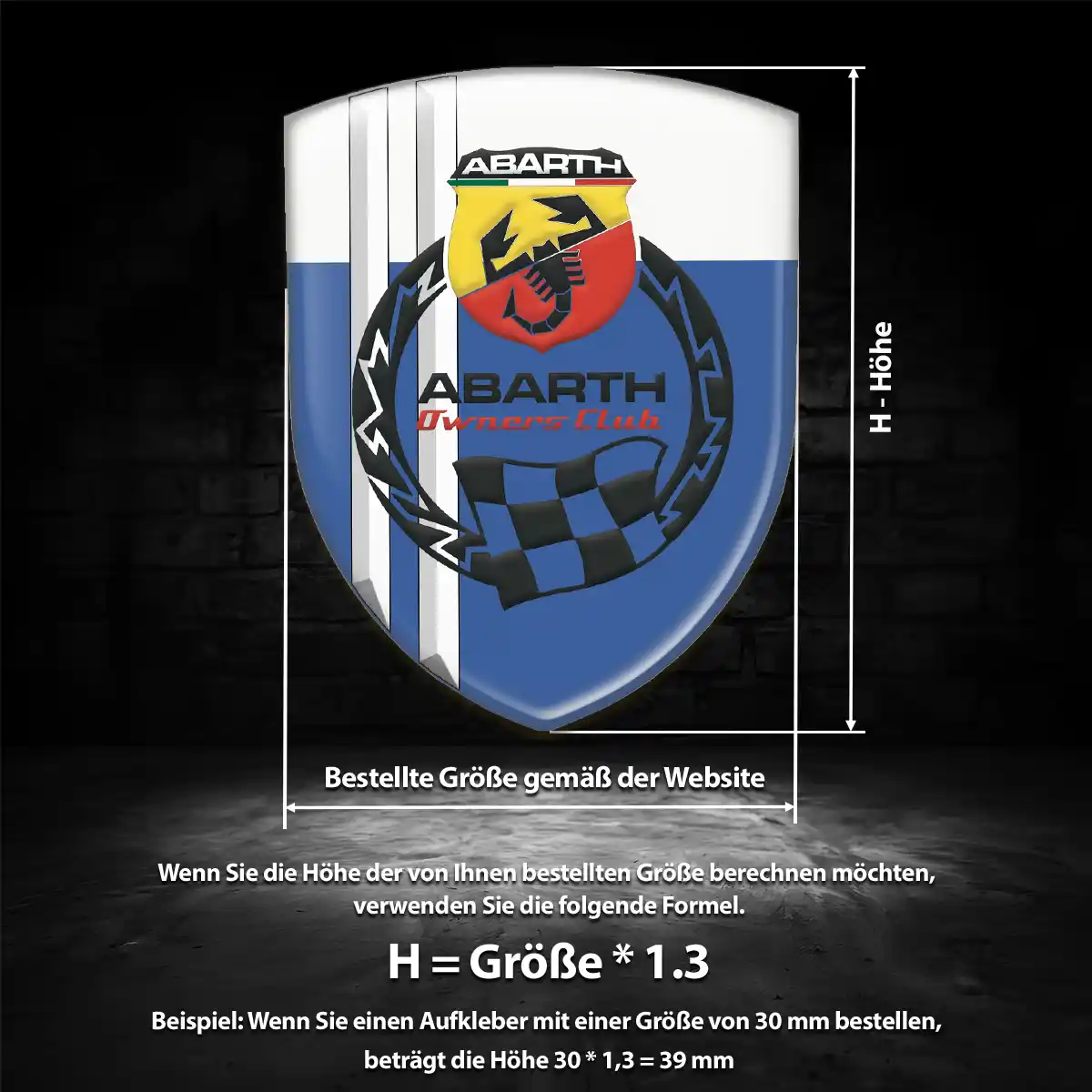 Abarth Wappen Emblem Auto Luxus-Edition