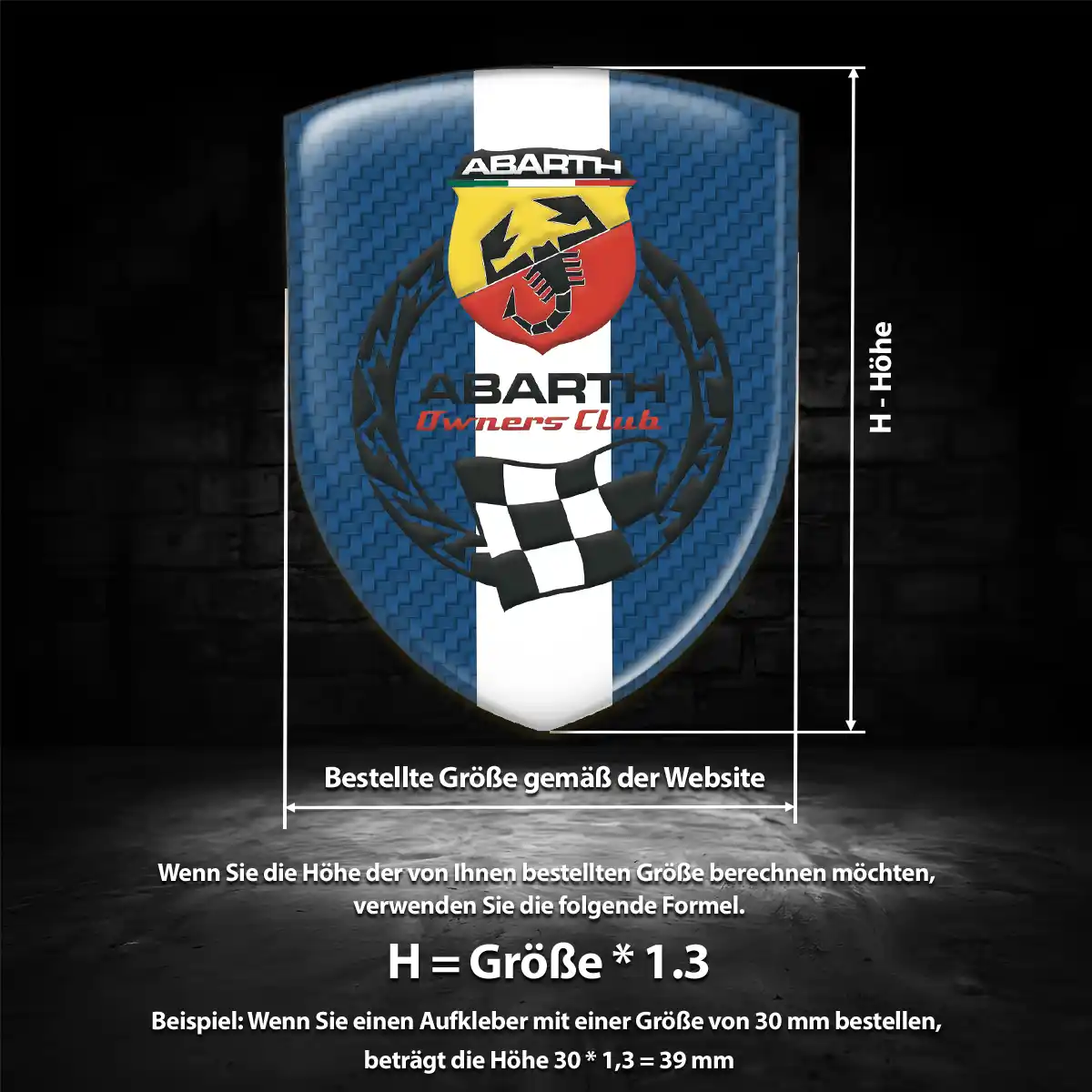 Abarth Wappen Emblem Auto Premium-Edition