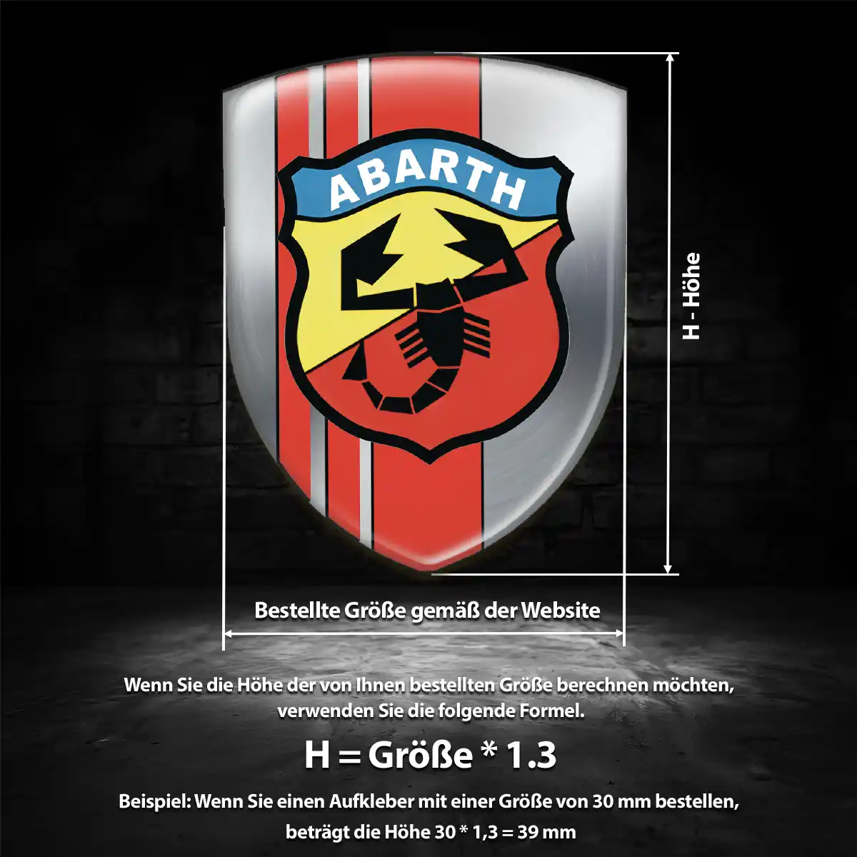 Abarth Wappen Emblem Auto Premiumqualität