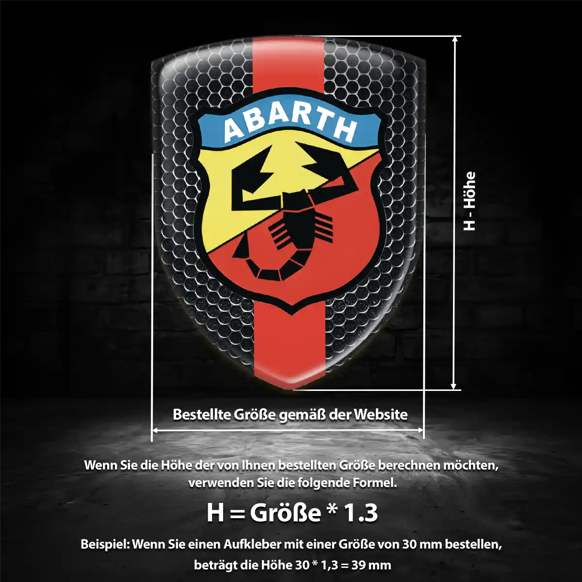 Abarth Wappen Emblem Auto Stilvolles Design