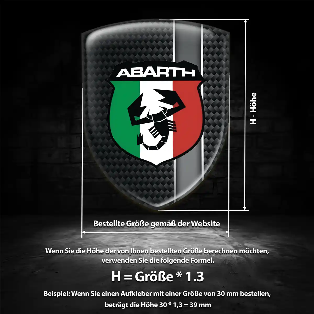 Abarth Wappen Emblem Erstklassige Qualität