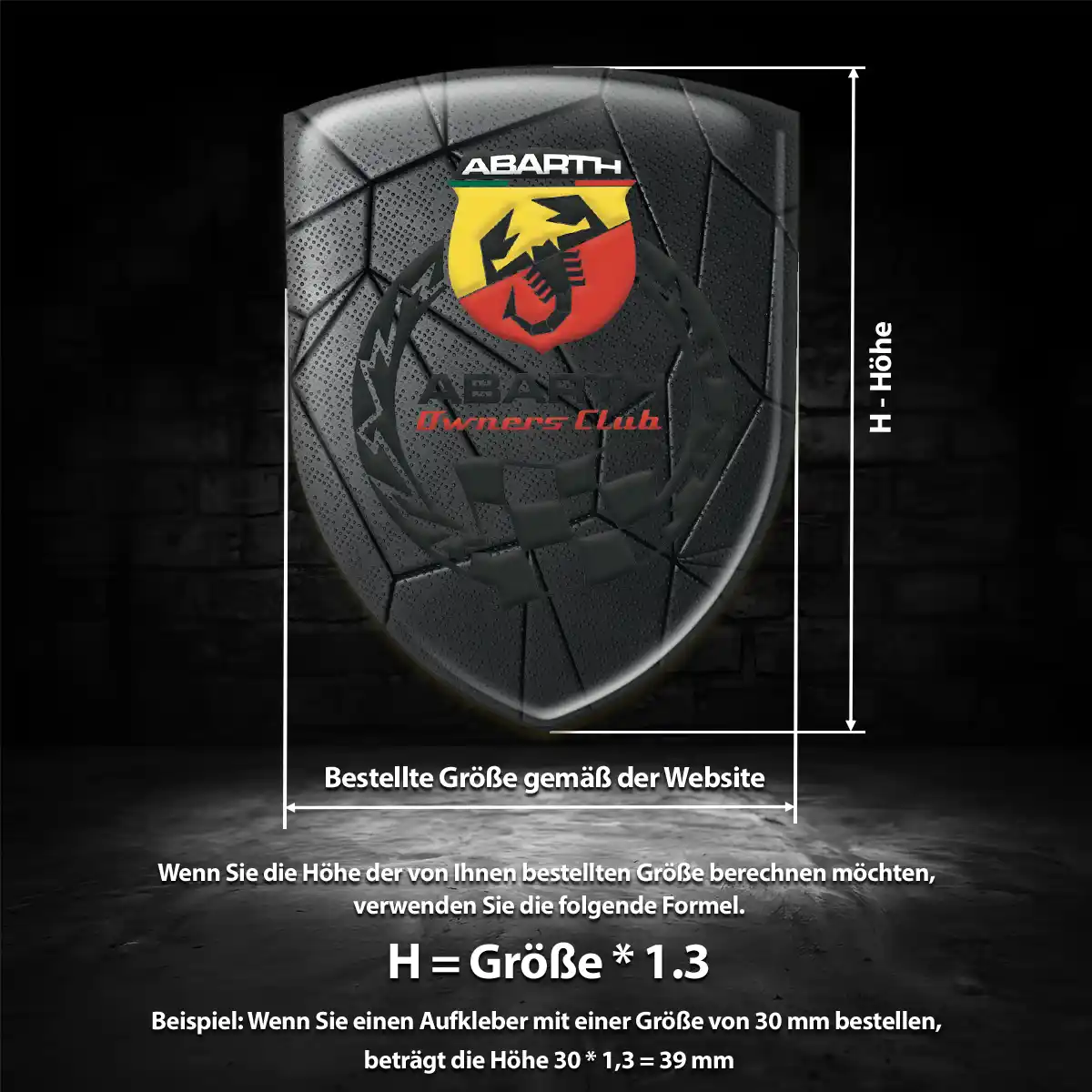 Abarth Wappen Emblem Höchste Qualität