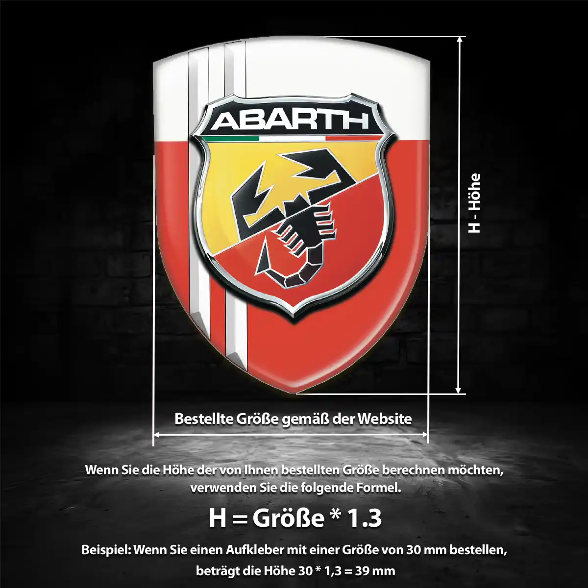 Abarth Wappen Emblem Hohe Qualität