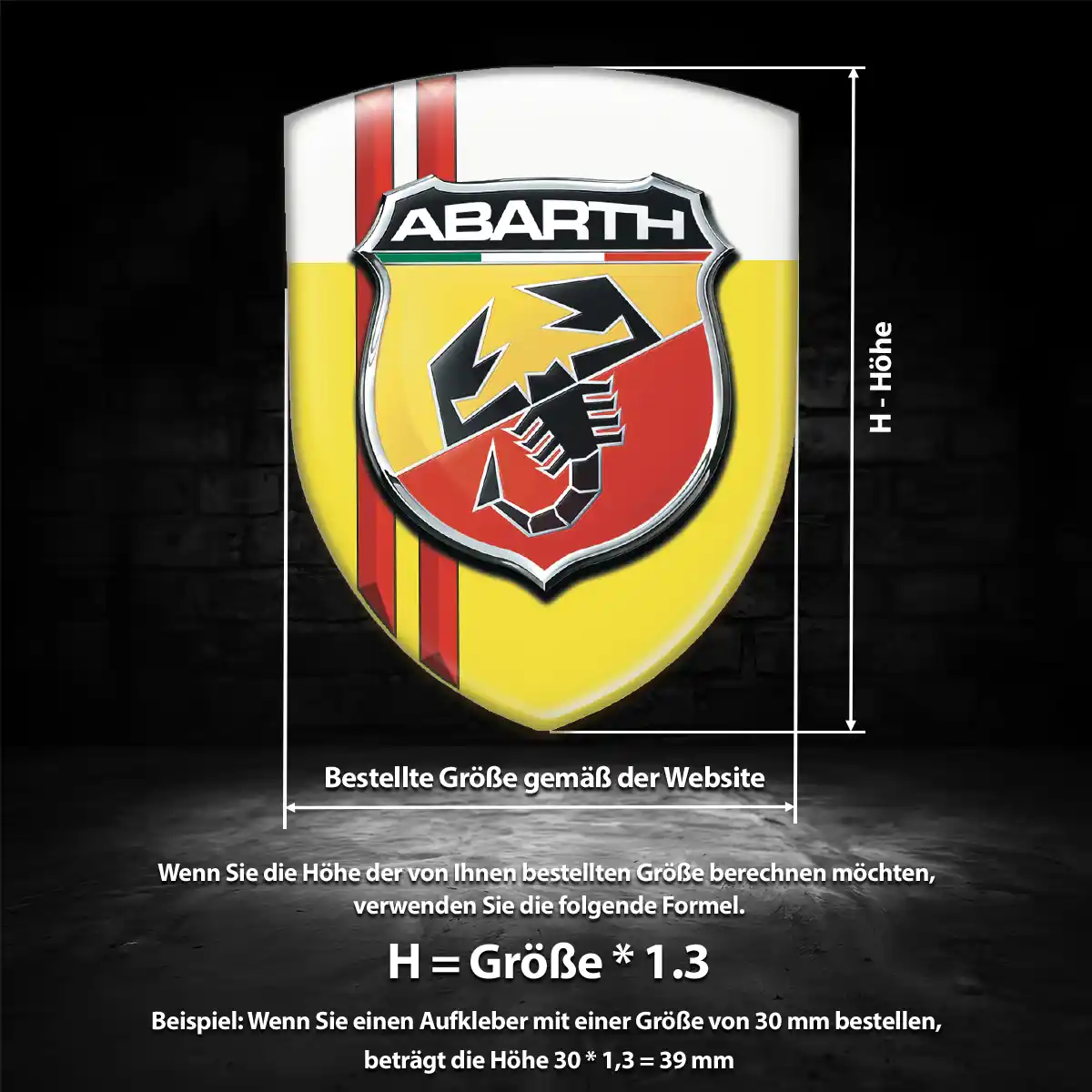 Abarth Wappen Emblem Premiumqualität