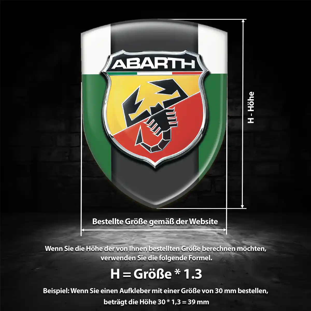 Abarth Wappen Emblem Spitzenqualität