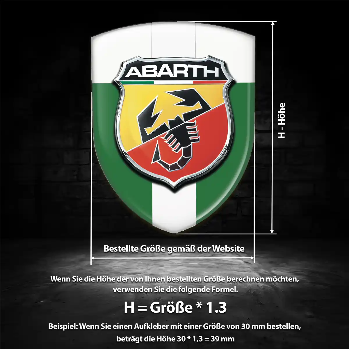 Abarth Wappen Emblem Tuningfahrzeug