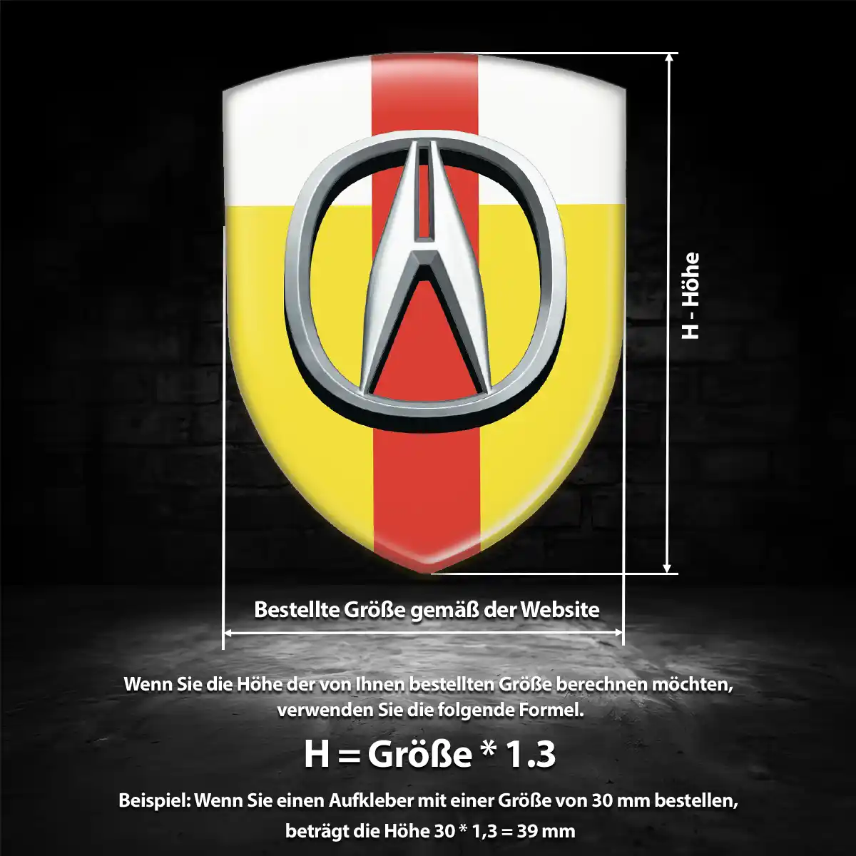 Acura 3D Gel Aufkleber Emblem Auto Exterieurdesign