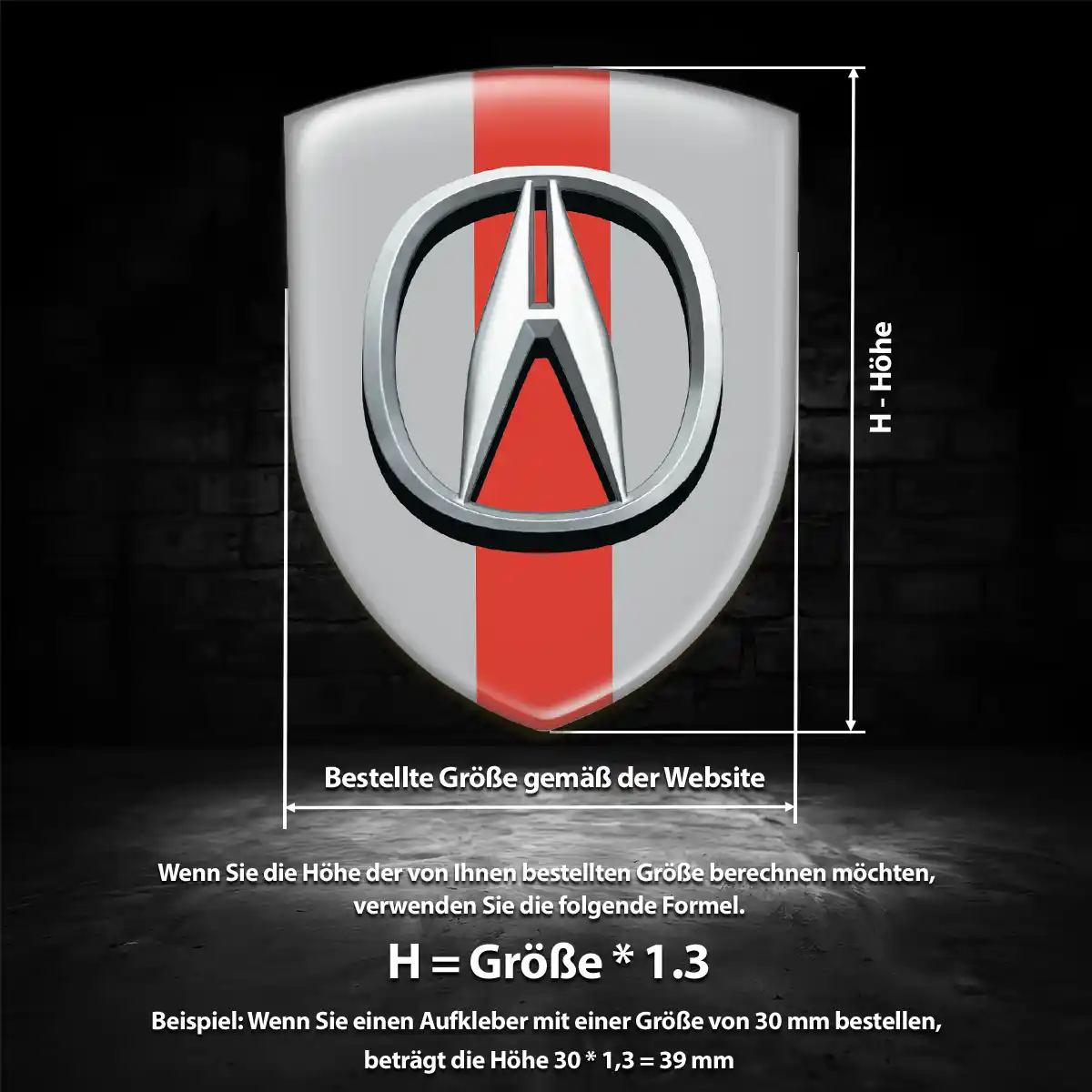 Acura 3D Gel Aufkleber Emblem Auto Hohe Qualität