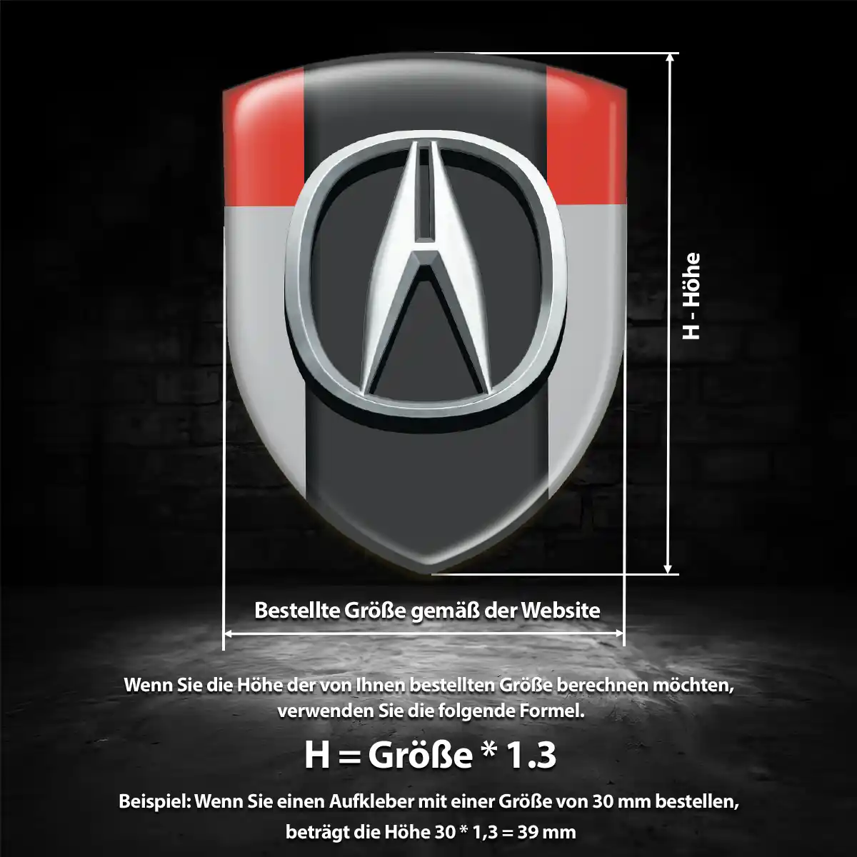 Acura 3D Gel Aufkleber Emblem Auto Limitierte Auflage