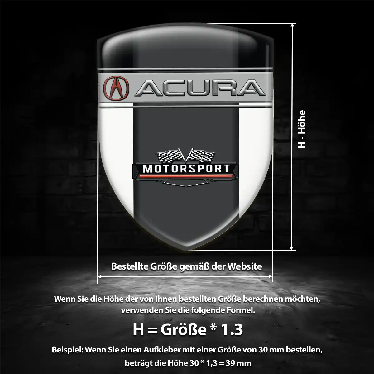 Acura 3D Gel Aufkleber Emblem Auto Luxus-Edition