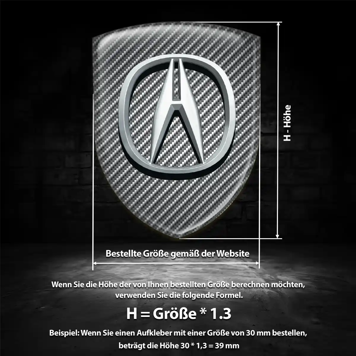 Acura 3D Gel Aufkleber Emblem Auto Premium-Edition