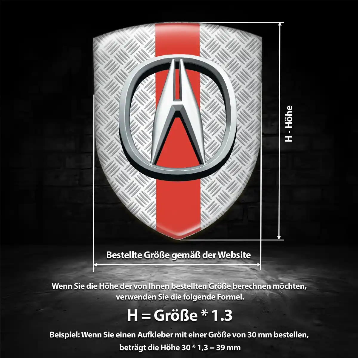 Acura 3D Gel Aufkleber Emblem Hohe Qualität