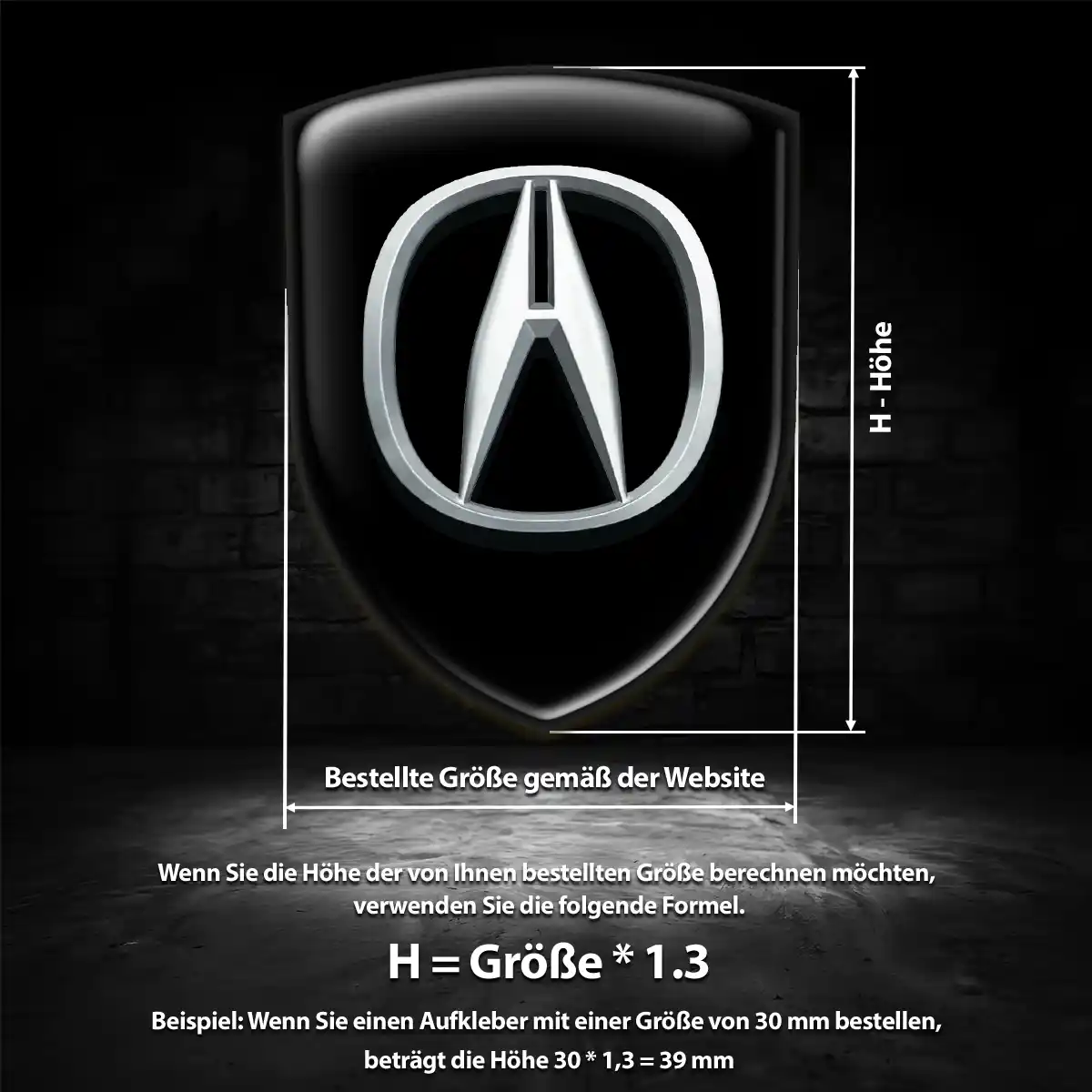 Acura 3D Gel Aufkleber Emblem Stilvolles Design