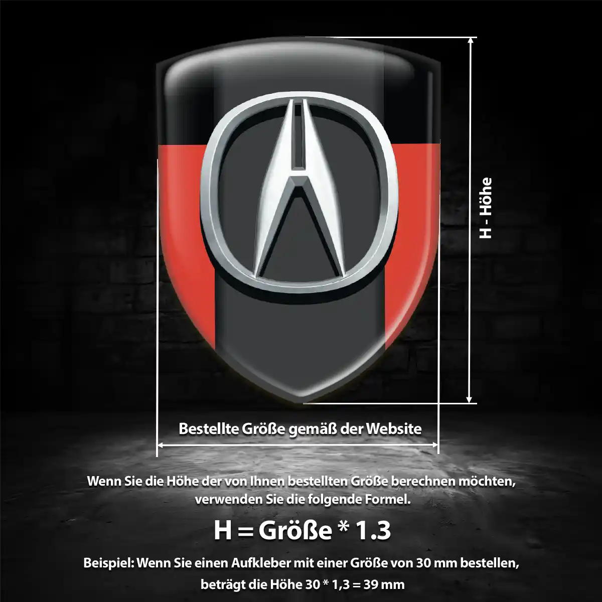 Acura 3D Gel Aufkleber Embleme Auto Hohe Qualität
