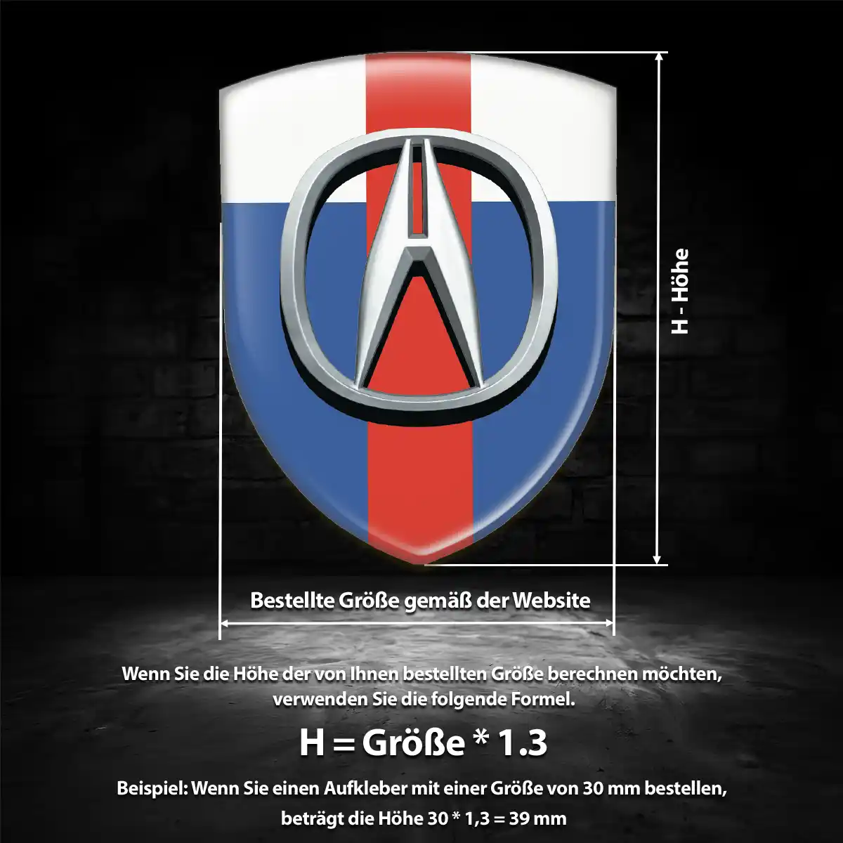 Acura 3D Gel Aufkleber Embleme Auto Interieurdesign