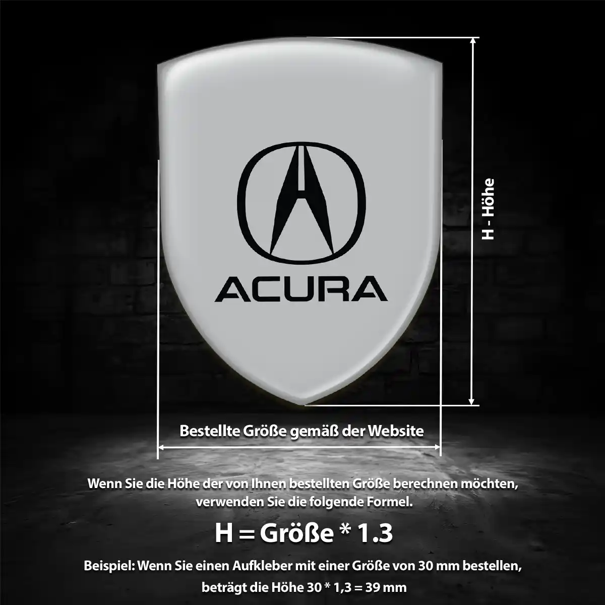 Acura 3D Gel Aufkleber Embleme Auto Luxus-Edition