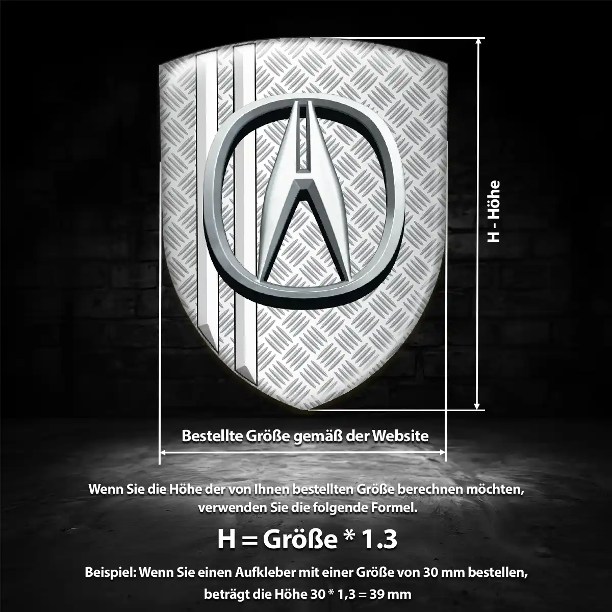 Acura 3D Gel Aufkleber Embleme Auto Premium-Edition