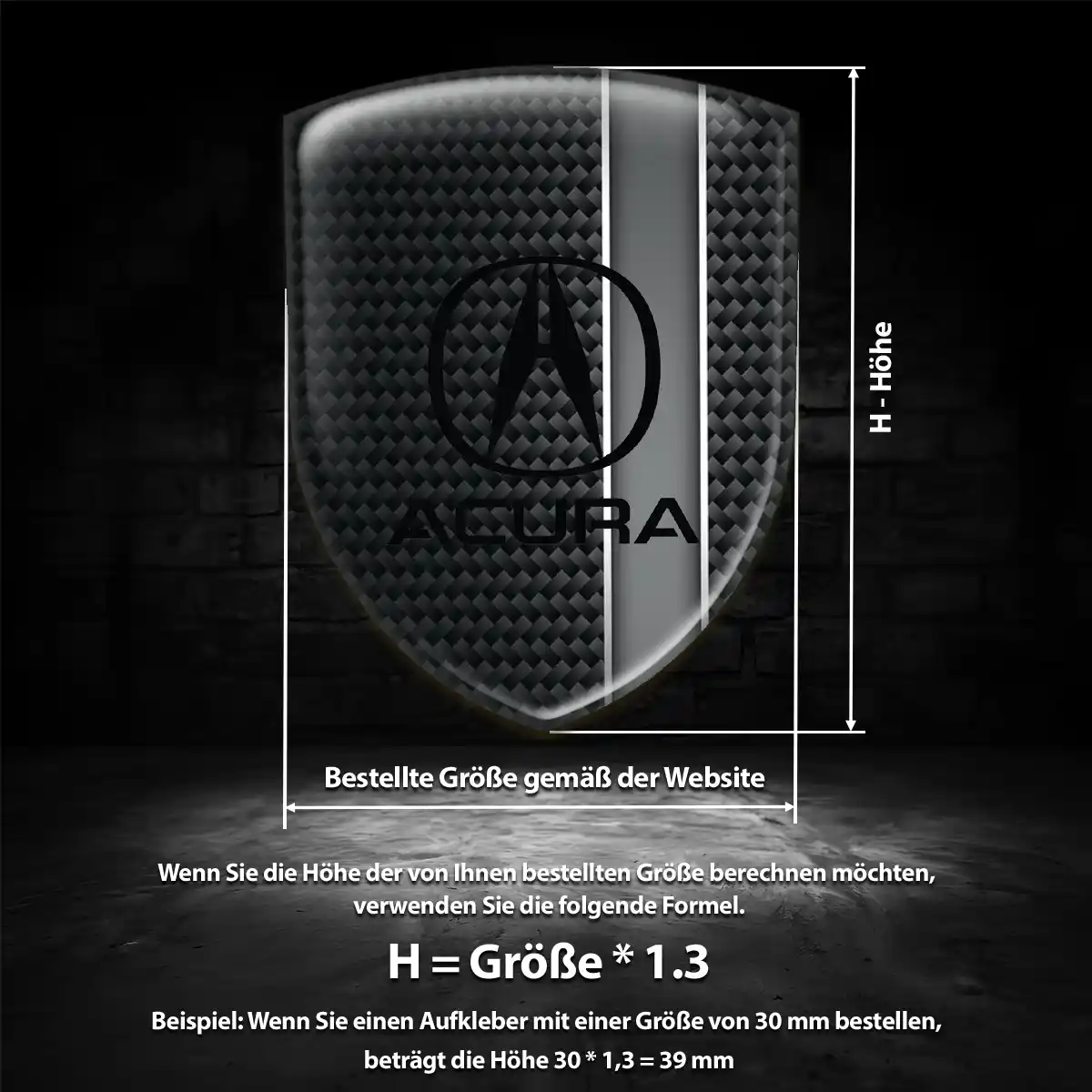 Acura 3D Gel Aufkleber Embleme Auto Stilvolles Design