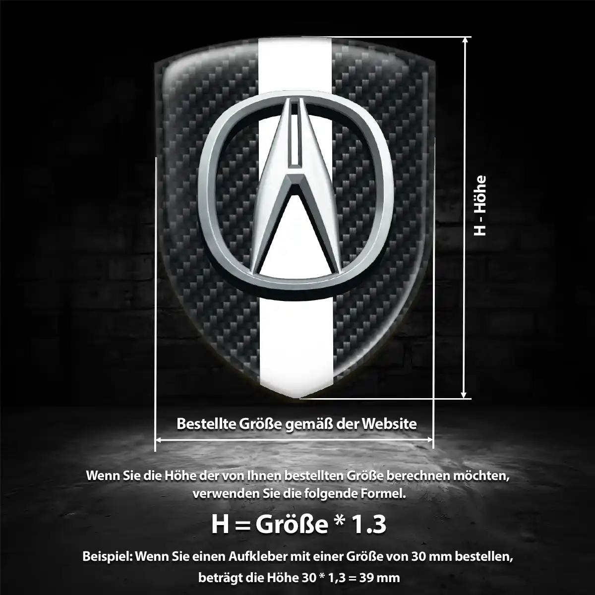 Acura 3D Gel Aufkleber Embleme Exterieurdesign