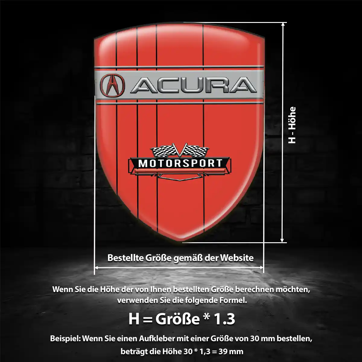 Acura 3D Gel Aufkleber Embleme Hohe Qualität