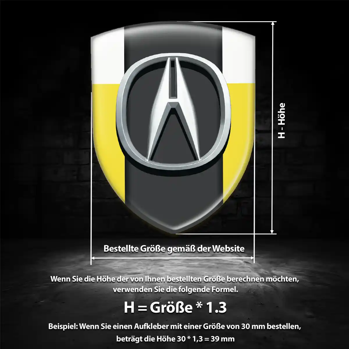 Acura 3D Gel Aufkleber Embleme Premiumqualität
