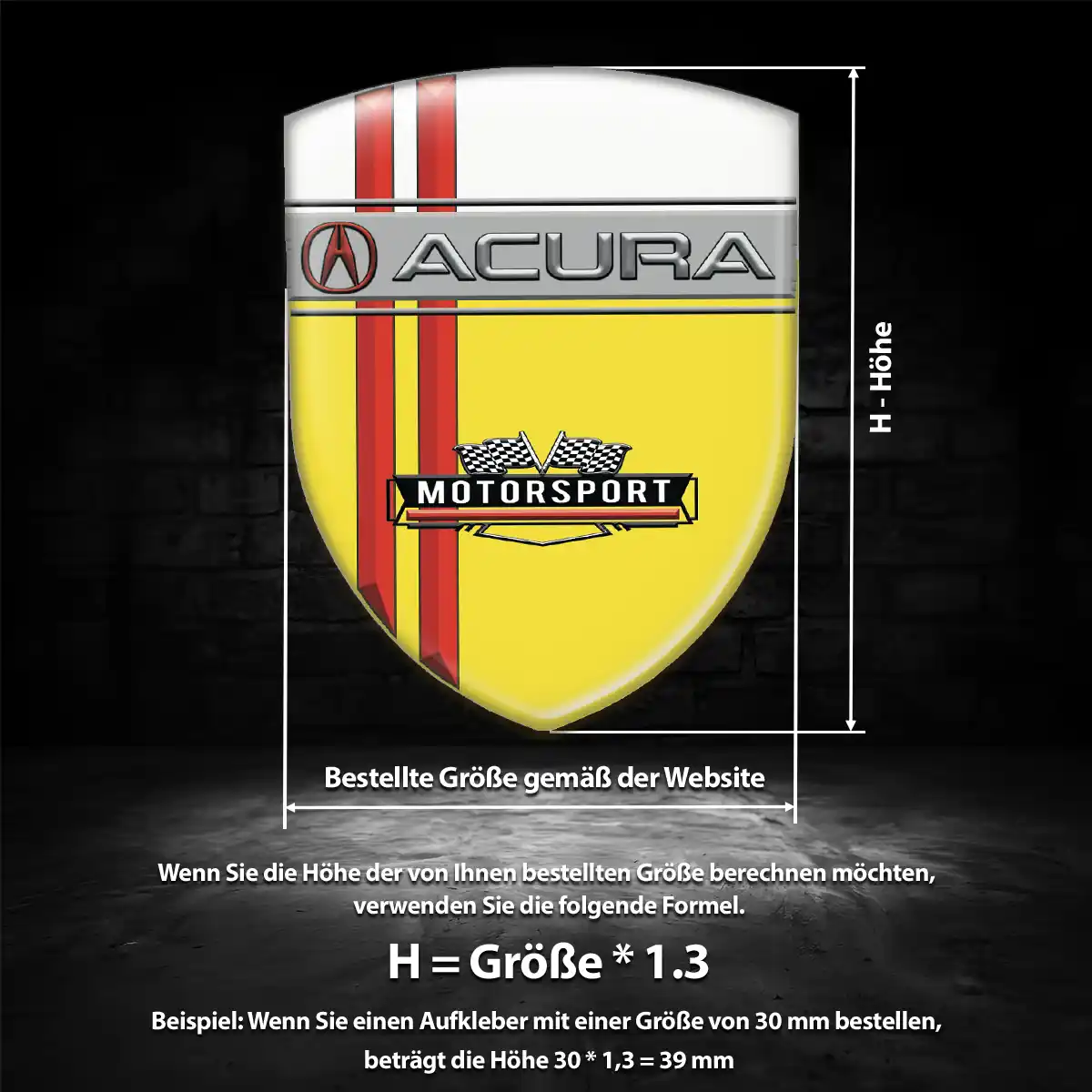 Acura 3D Gel Aufkleber Embleme Tuningfahrzeug