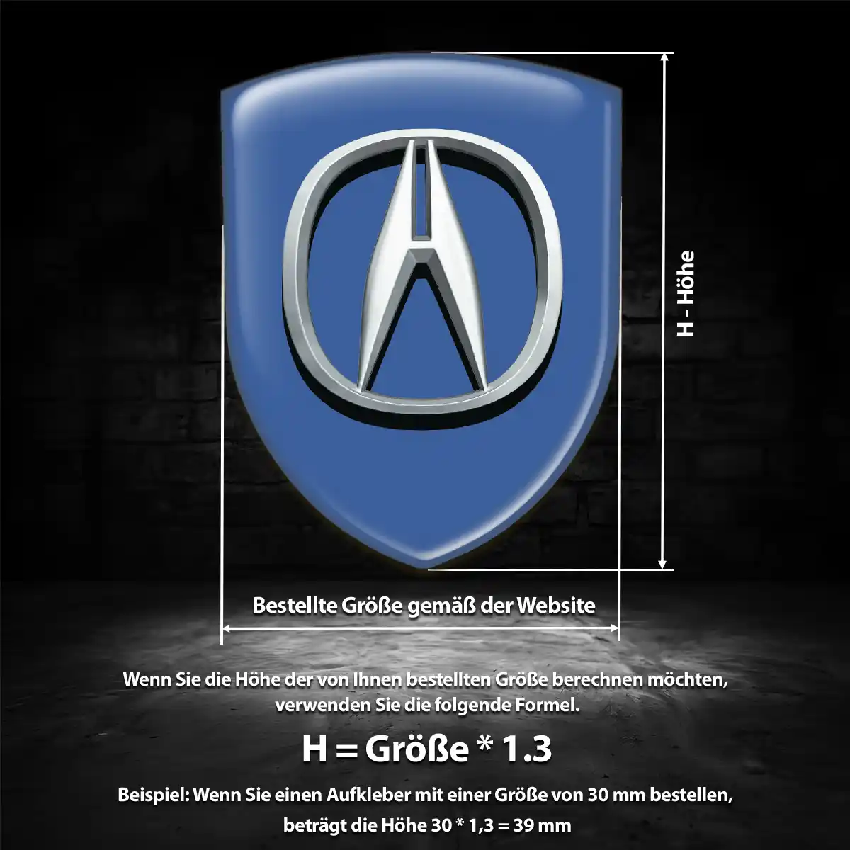 Acura 3D Gel Aufkleber Wappen Auto Hochwertiges Harz