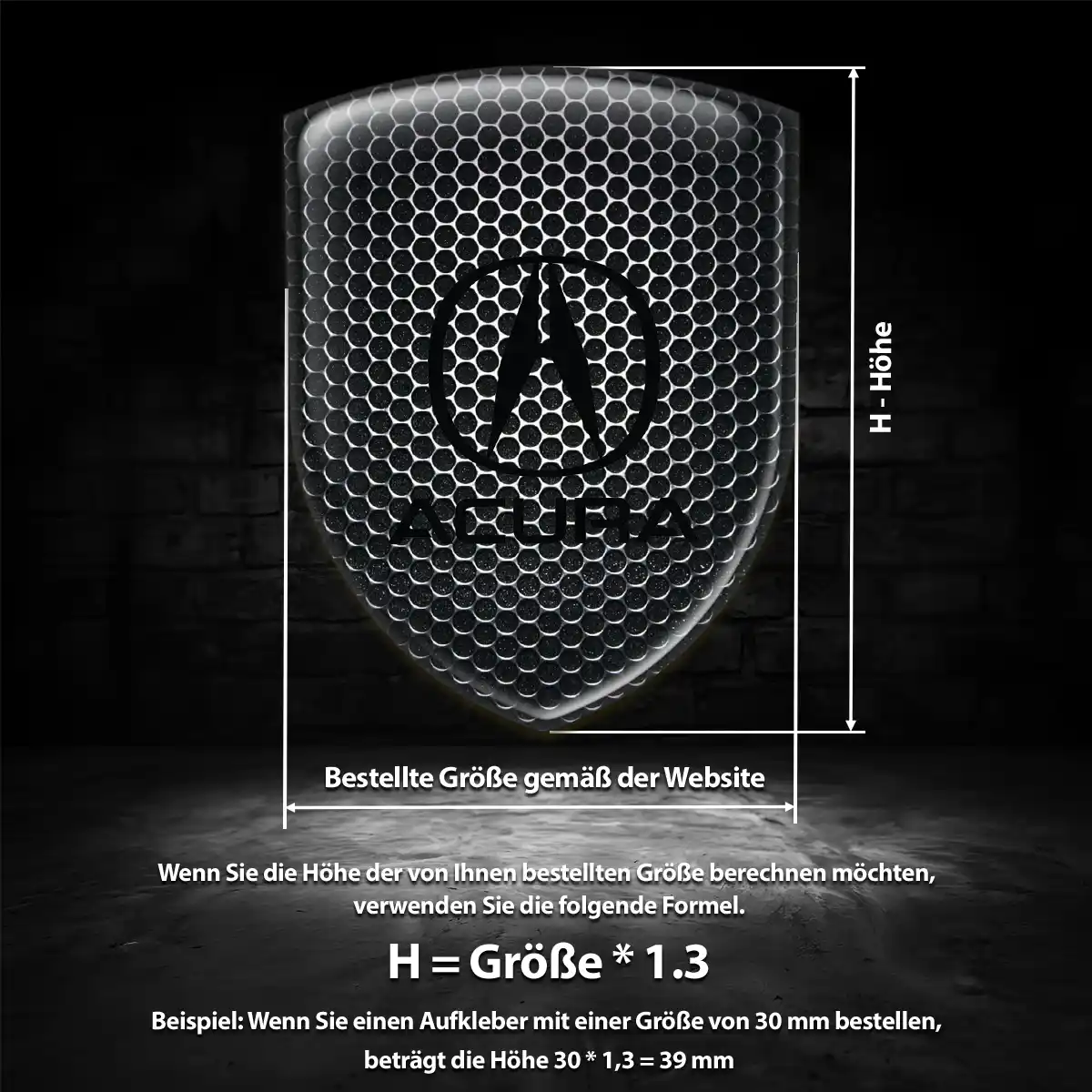 Acura 3D Gel Aufkleber Wappen Auto Hohe Qualität