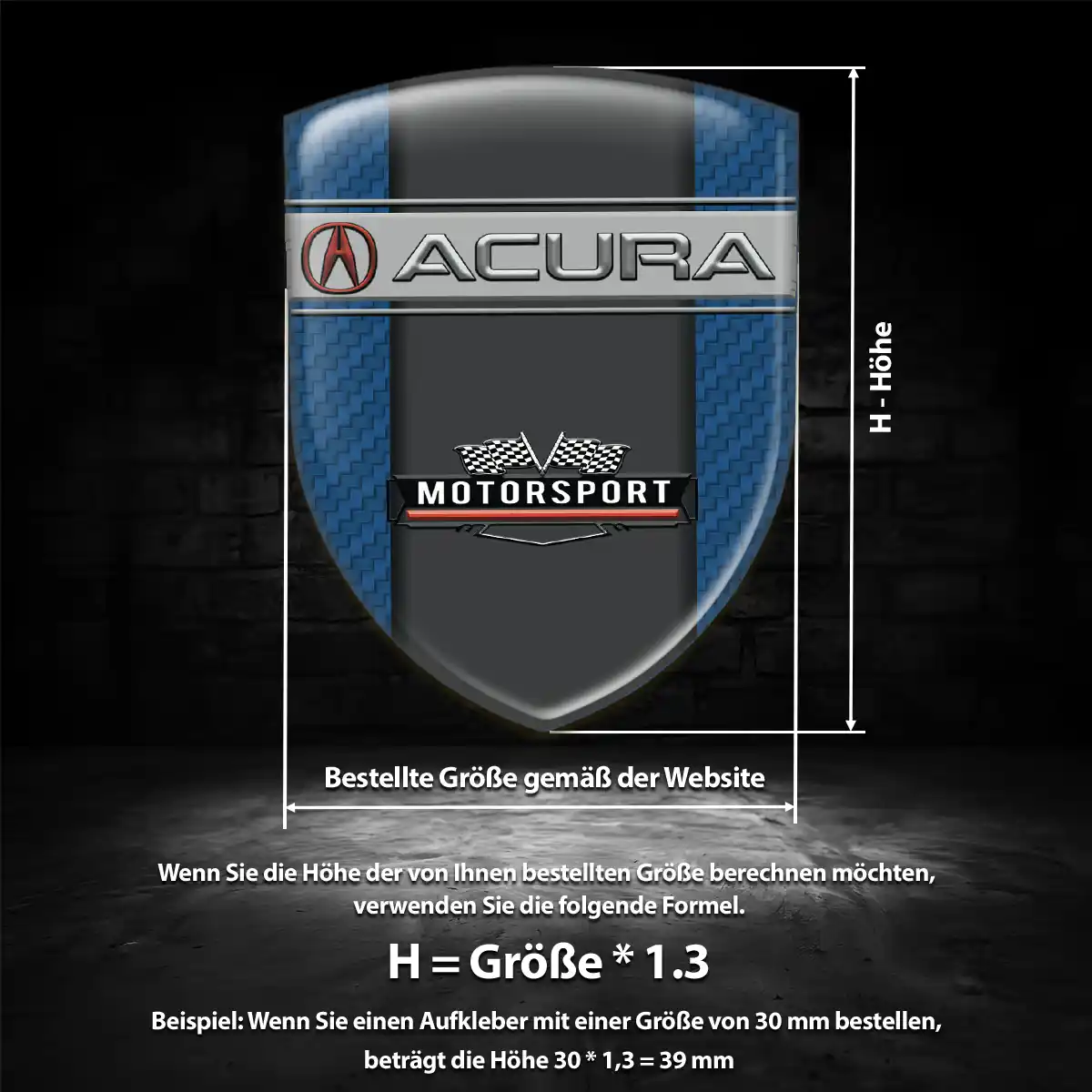 Acura 3D Gel Aufkleber Wappen Auto Stilvolles Design