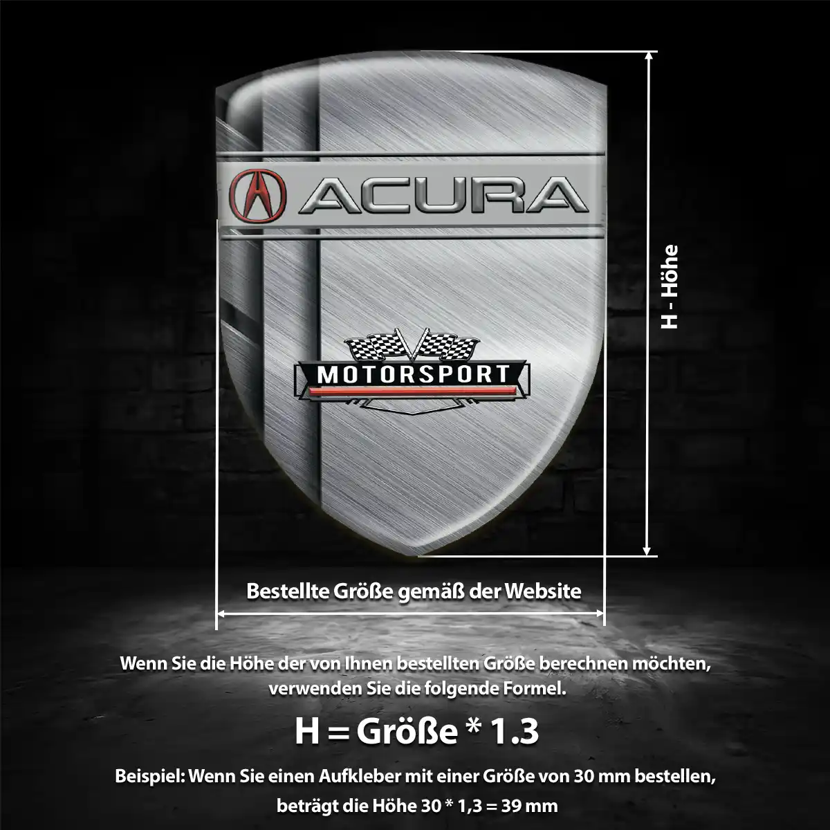 Acura Aufkleber 3D Gel Emblem Auto Hochwertiges Harz