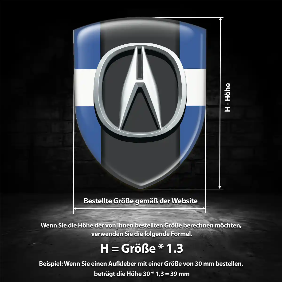 Acura Aufkleber 3D Gel Emblem Auto Interieurdesign