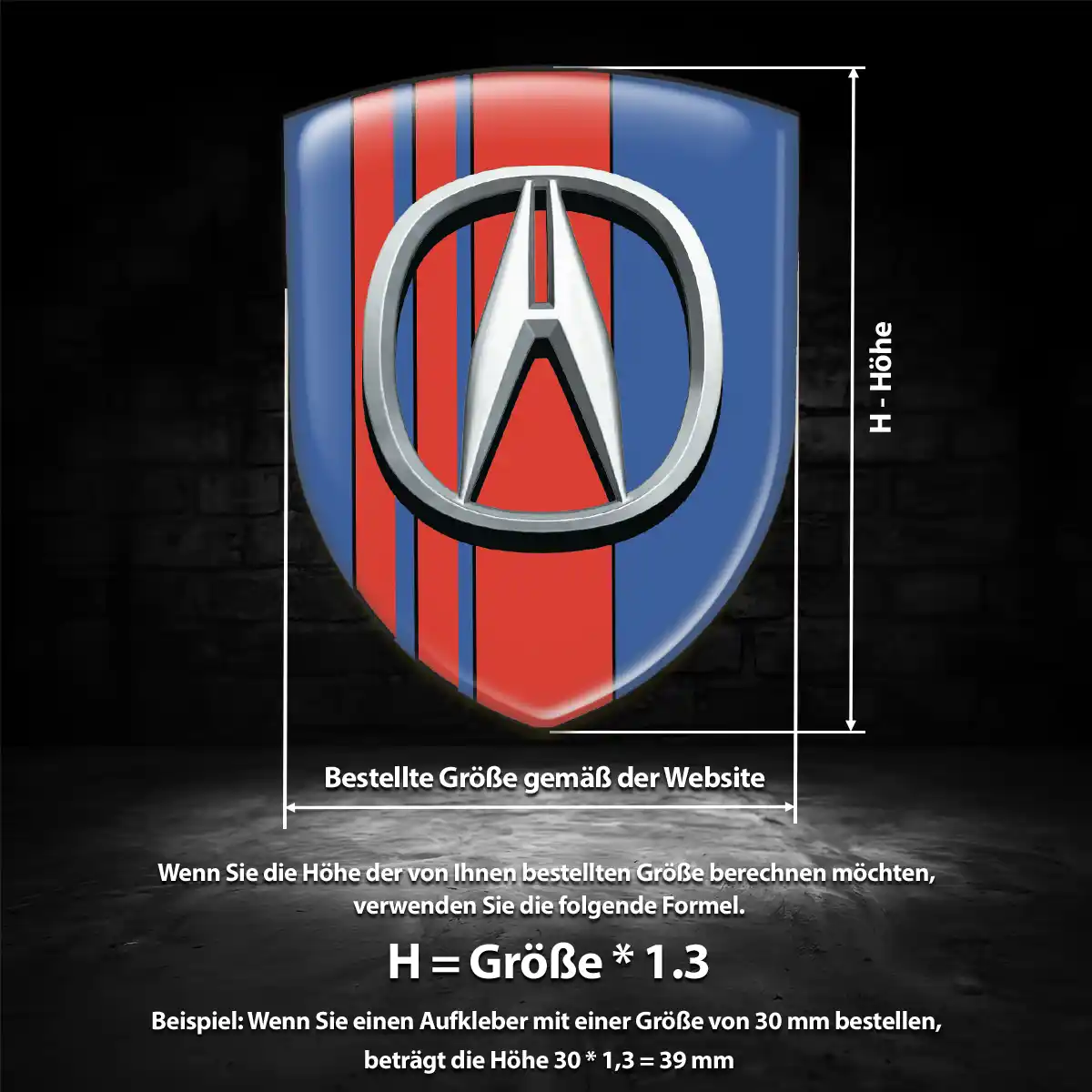 Acura Aufkleber 3D Gel Emblem Auto Luxus-Edition