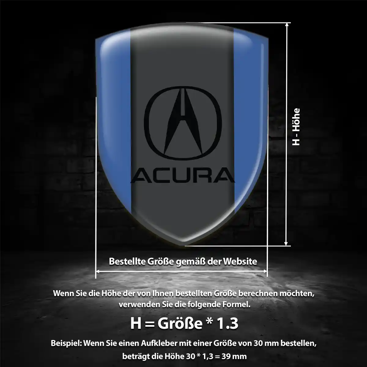 Acura Aufkleber 3D Gel Emblem Auto Premium-Edition